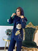 کت و شلوار زنانه اپلیکه و جواهردوزی ترنم