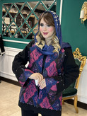 مانتو و شلوار زنانه مجلسی جواهردوزی ژاکارد ماریا