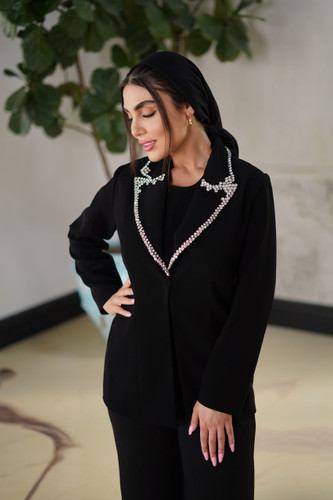 کت زنانه مجلسی جواهر دوزی گلاریا