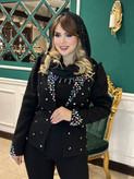 کت و شلوار و تاپ مجلسی زنانه جواهر دوزی ملورین
