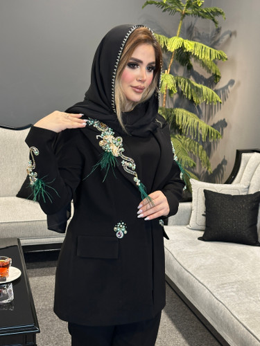 کت و شلوار زنانه مجلسی جواهردوزی و درباردوزی