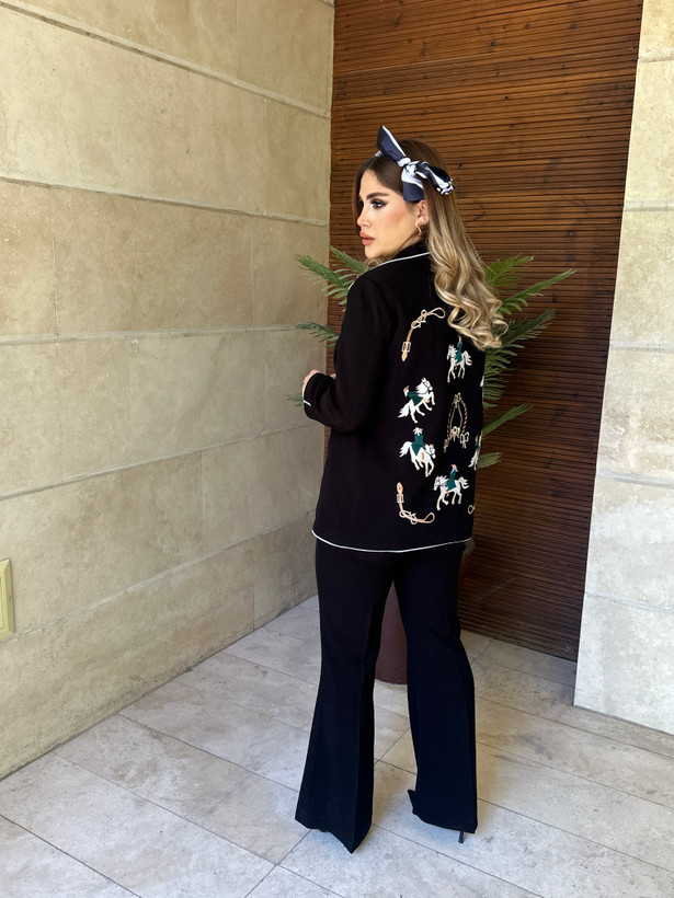 کت اسپرت زنانه گلدوزی مهند