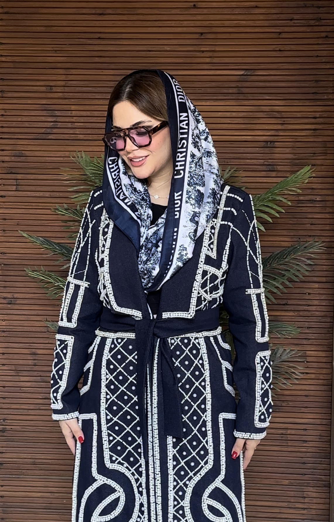 مانتو مروارید دوزی ملکا
