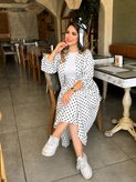 ست بامبر و دامن خالخالی liza