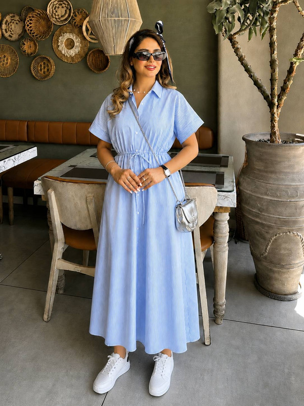 پیراهن لنین زنانه hana