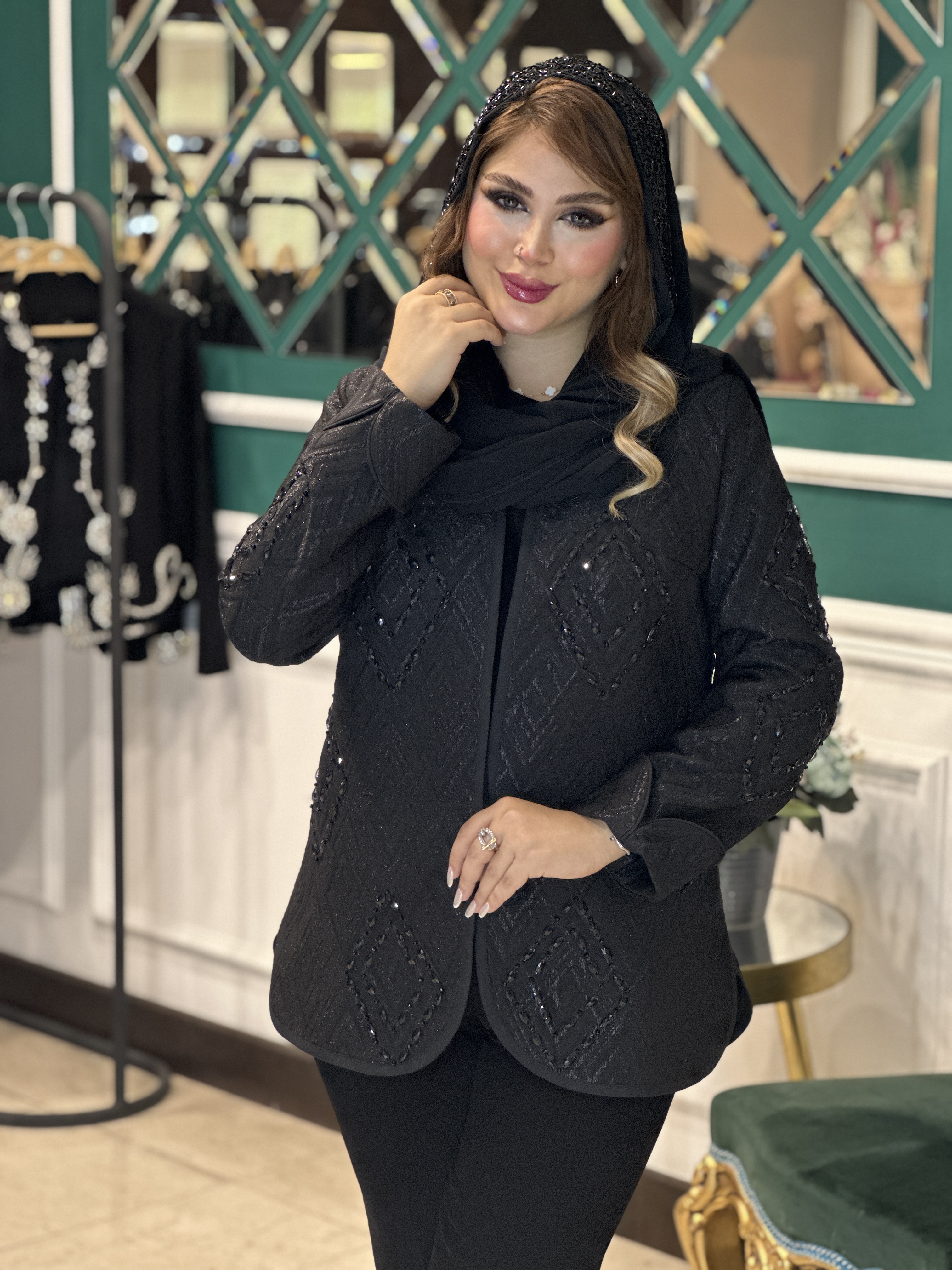 کت ژاکارد جواهردوزی شهزاد